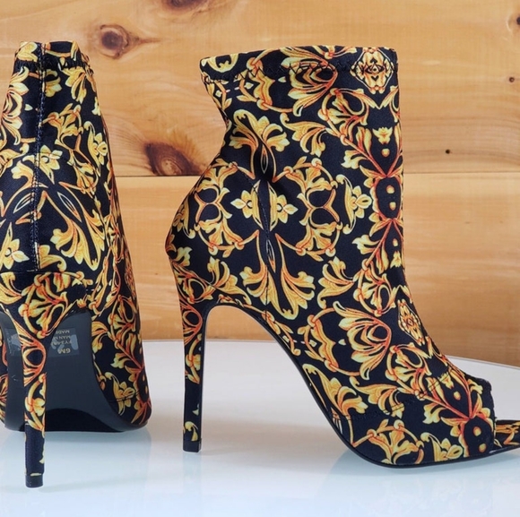 Peep Toe Bootie Heels - Picture 5 of 6